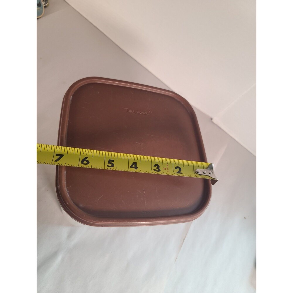 Vintage Tupperware 11 Cup Modular Mate #1620-1 w/ Brown Lid #1623-8 - Picture 4 of 8